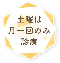 土曜は月1回診療